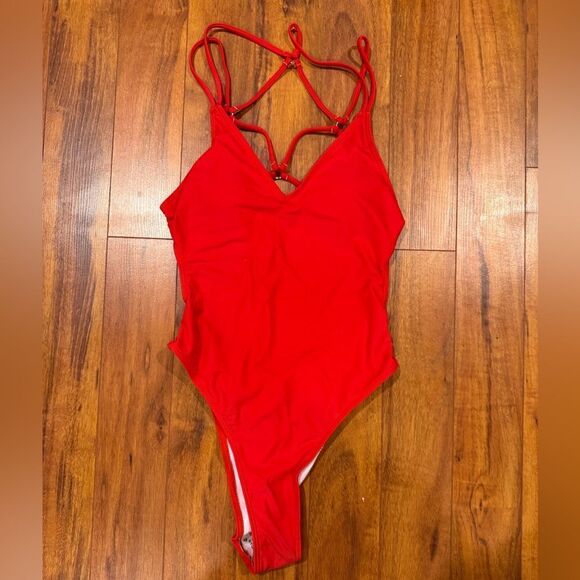 ShawGobow Backless, High Cut Monokini,One Piece Cheeky Bathing Suit NWOT - Picture 2 of 6